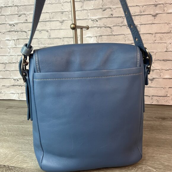 Vintage Coach 9335 Legacy Studio Flap Bag Periwinkle Blue - Picture 3 of 6